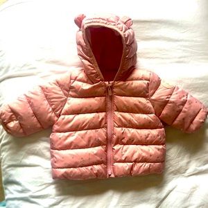 Baby Gap Girl Winter puffer coat, Size 0-6 months